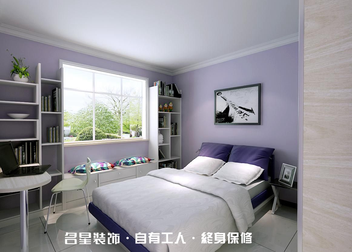 二居 简约 美式 卧室图片来自名星装饰在百步亭现代城的分享