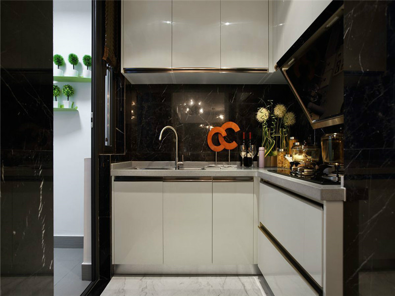 简约 现代 三居 小资 80后 大户型 厨房图片来自高度国际姚吉智在136平米现代简约黑白永恒经典的分享
