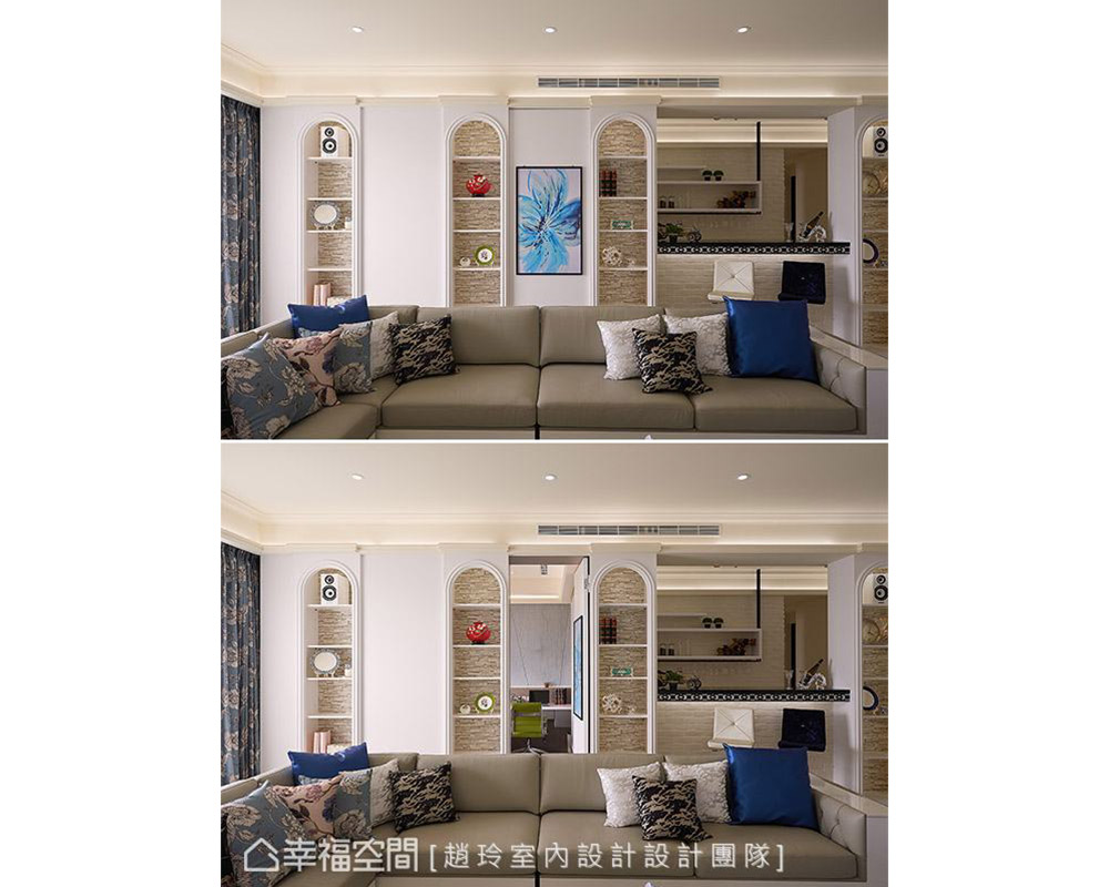 四居 大户型 新古典 客厅图片来自幸福空间在施展空间魔法 拆一墙让家更完美的分享