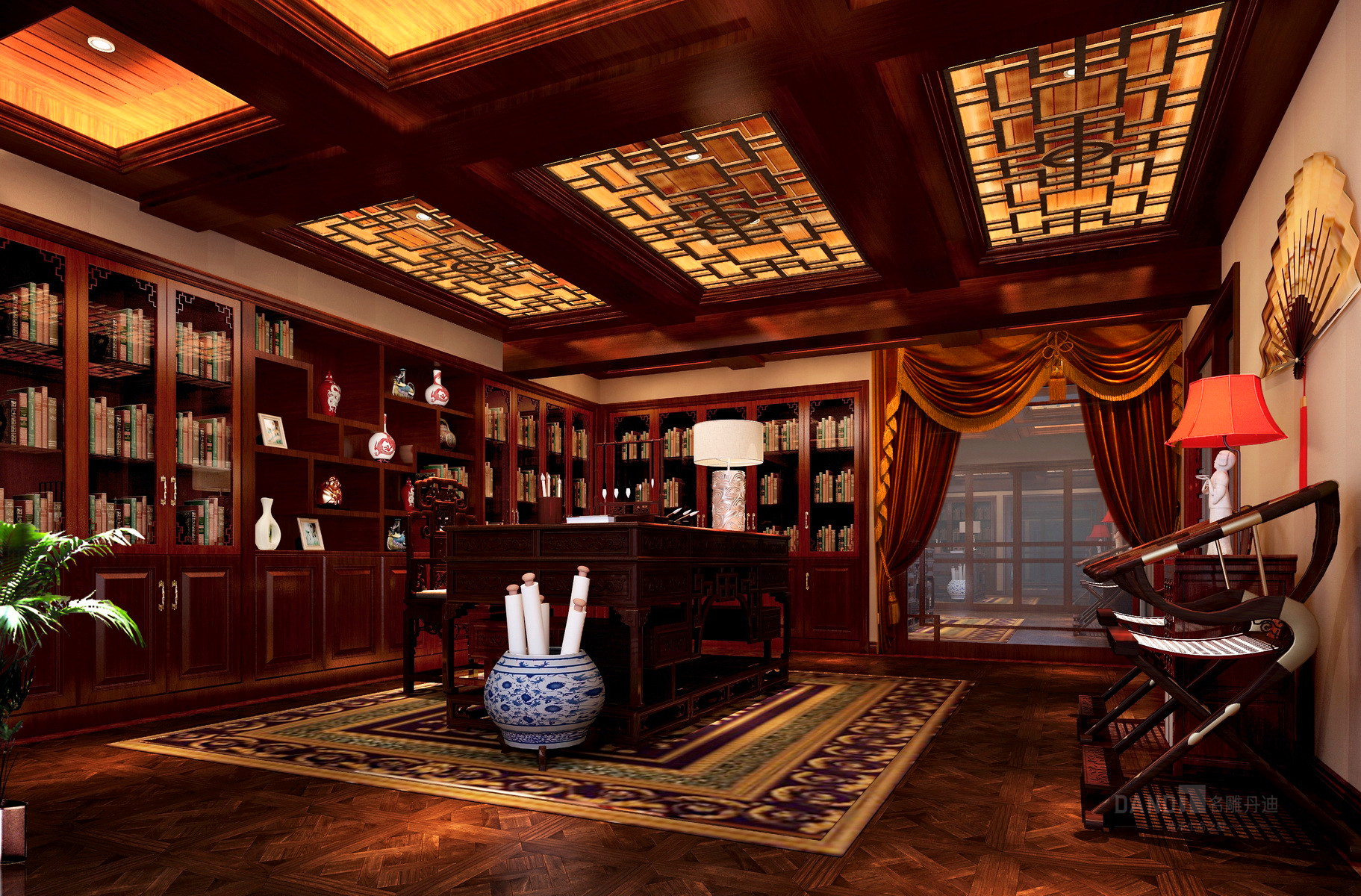 客厅图片来自名雕丹迪在燕晗山居-混搭风格装修的分享