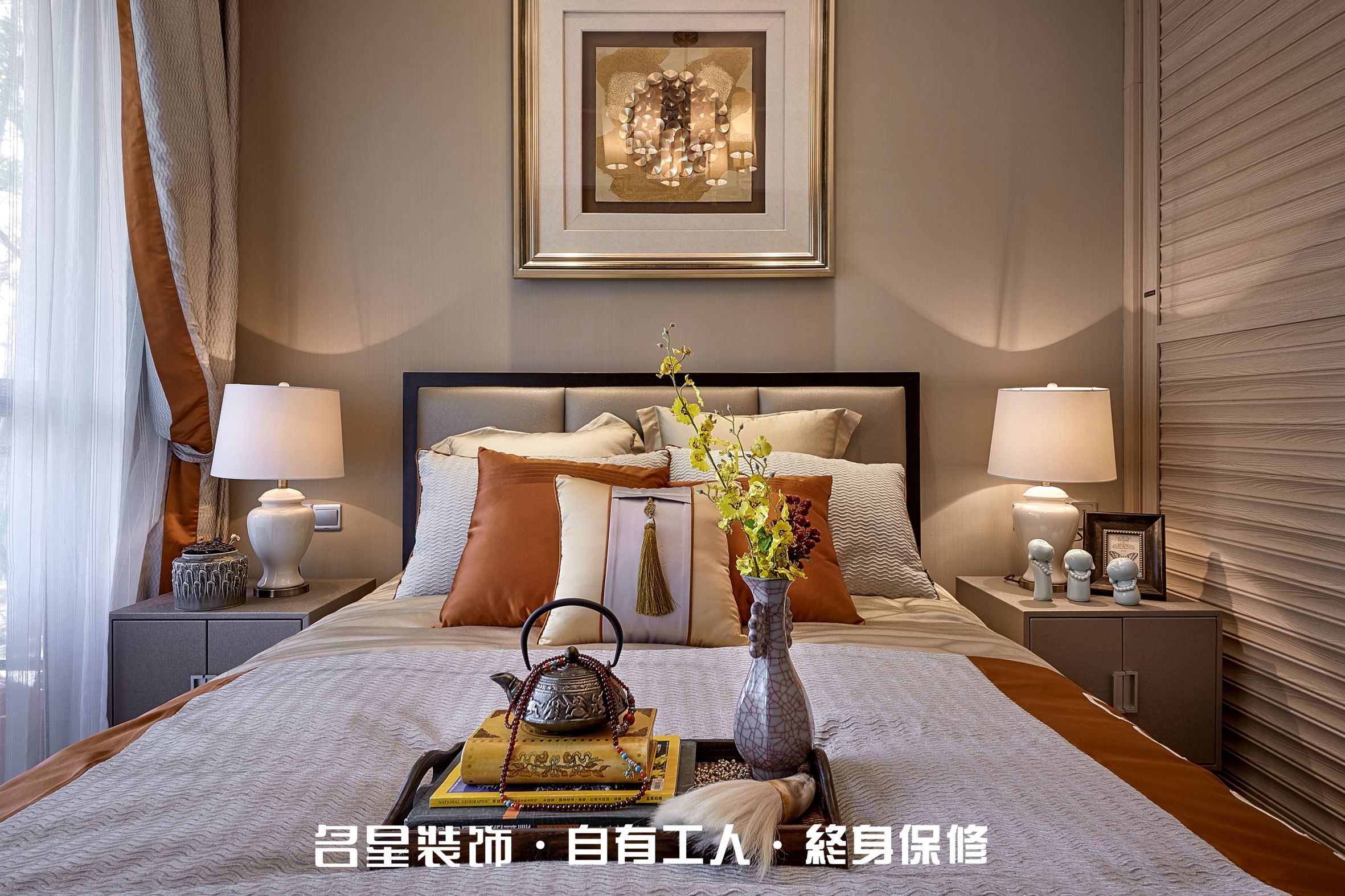 中式 卧室图片来自名星装饰在福星惠誉.东湖城的分享