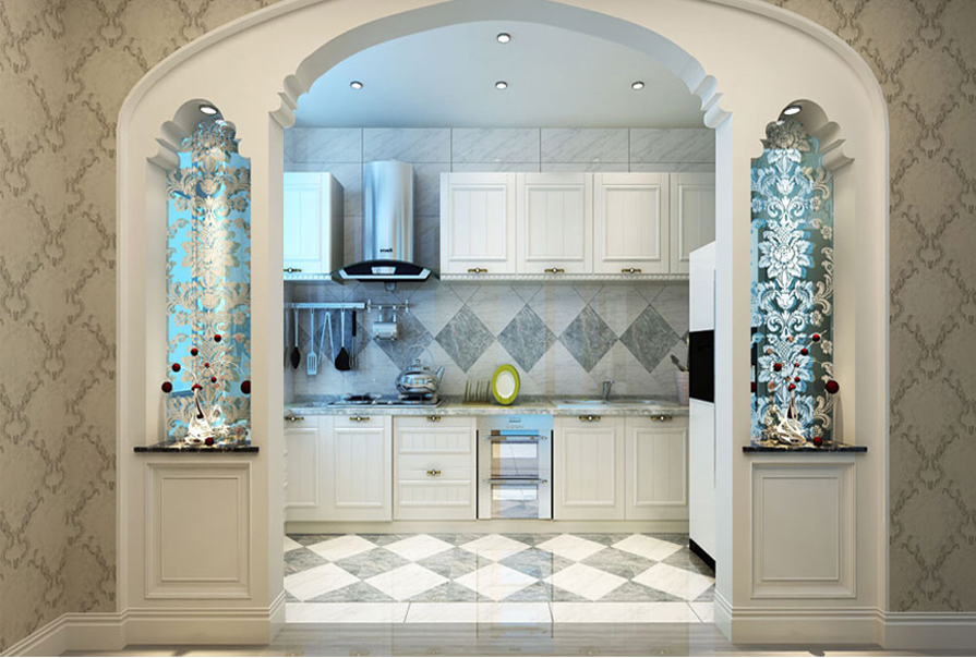 欧式 二居 典雅 厨房图片来自创之鸿在92㎡ 中山门西里欧式风格的分享