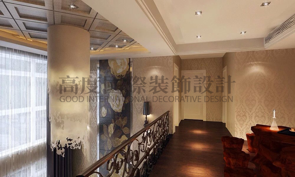 欧式 三居 别墅 80后 小资 楼梯图片来自天津高度国际小静在福缇山昆兰苑~欧式古典主义的分享
