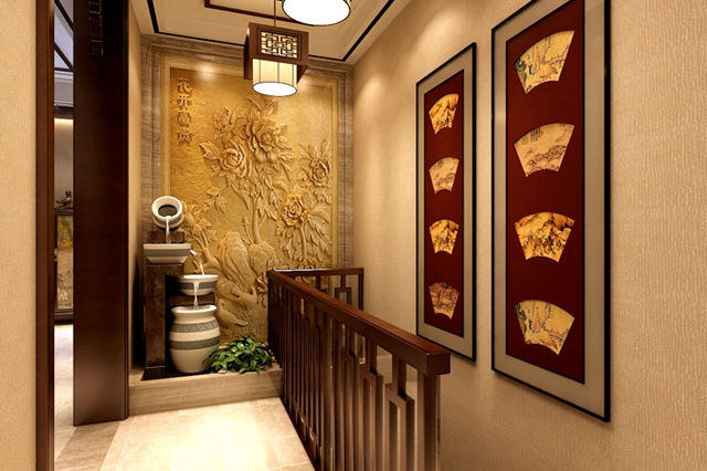 新中式 楼梯图片来自陕西峰光无限装饰在金地湖城大境的分享