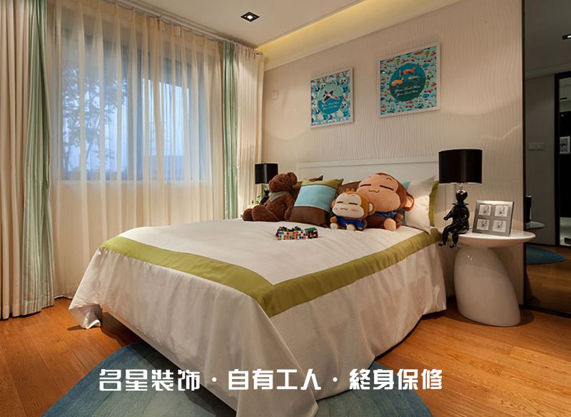 三居 现代 简约 卧室图片来自名星装饰在凯旋名居的分享