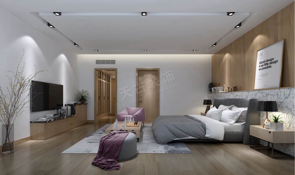 卧室图片来自重庆天古装饰公司在金科天宸别墅北欧风格装修设计图的分享