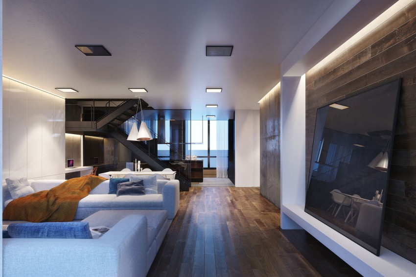 简约 别墅 小资 收纳 客厅图片来自别墅设计师杨洋在简约舒适纹理空间设计的分享
