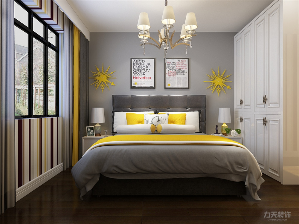 简约 现代 三居 收纳 小资 卧室图片来自阳光力天装饰在力天装饰-海昌天澜-123㎡-现代的分享