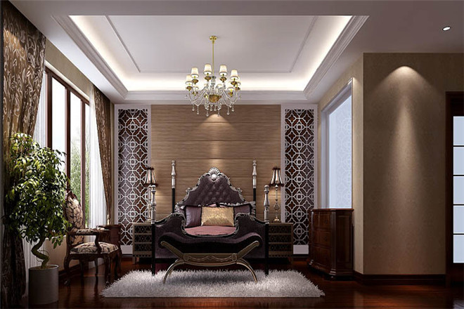 西山一号院 180坪 新中式风格 卧室图片来自重庆高度国际装饰工程有限公司在西山一号院-新中式风格的分享
