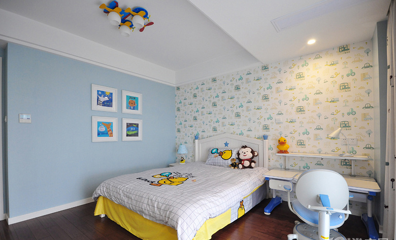 儿童房图片来自家装大管家在108平新中式3居 东方的静谧安逸的分享