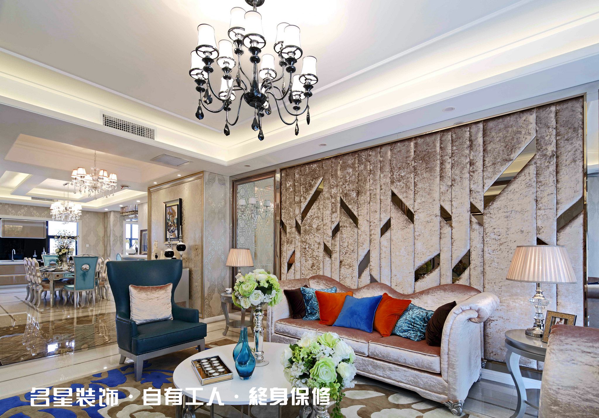 三居 欧式 低奢 客厅图片来自名星装饰在复地东湖国际的分享