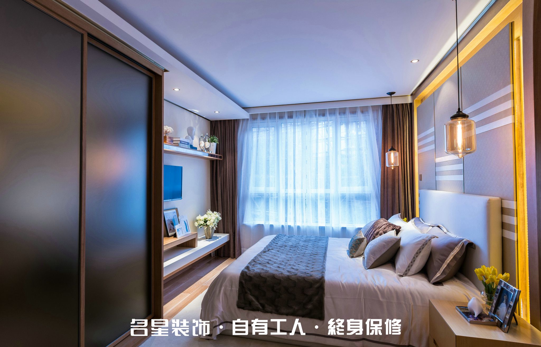 二居 美式 简约 卧室图片来自名星装饰在福星华府的分享