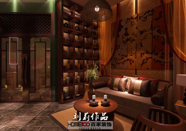 工装 养生馆 东南亚风格 客厅图片来自百家设计小刘在沈北养生馆300平东南亚风格的分享