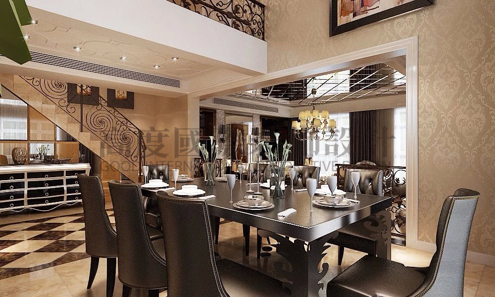 欧式 别墅 80后 小资 餐厅图片来自天津高度国际小静在【免费量房】昆兰苑—古典风格的分享