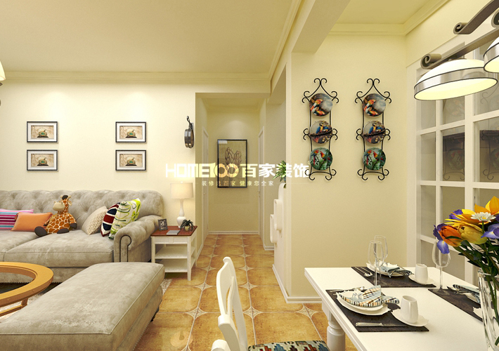 二居 田园风格 昆山豪庭 客厅图片来自百家设计小刘在昆山豪庭92平田园风格的分享