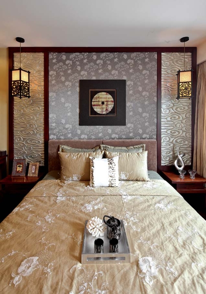 卧室图片来自西安峰光无限装饰在绿地海珀紫庭170㎡中式的分享