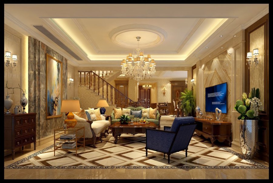 欧式 别墅 雅居乐装修 客厅图片来自成都装修找龙发在雅居乐别墅峰南装修案例 350平的分享