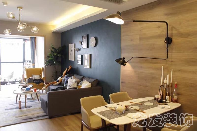 客厅图片来自成都装修找龙发在瑞安城中汇110平 北欧风格的分享