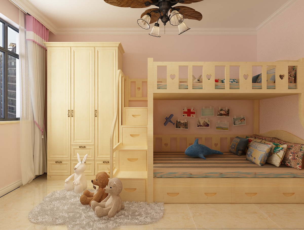 儿童房 儿童房图片来自石家庄大业美家装饰在150平纯棉时代-新中式风格的分享