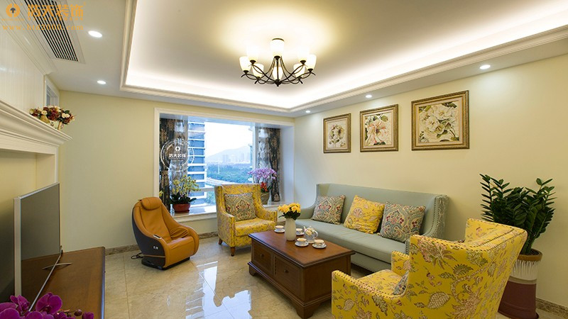 三居 客厅图片来自深圳浩天装饰在浩天装饰阳光带海滨-简美的分享