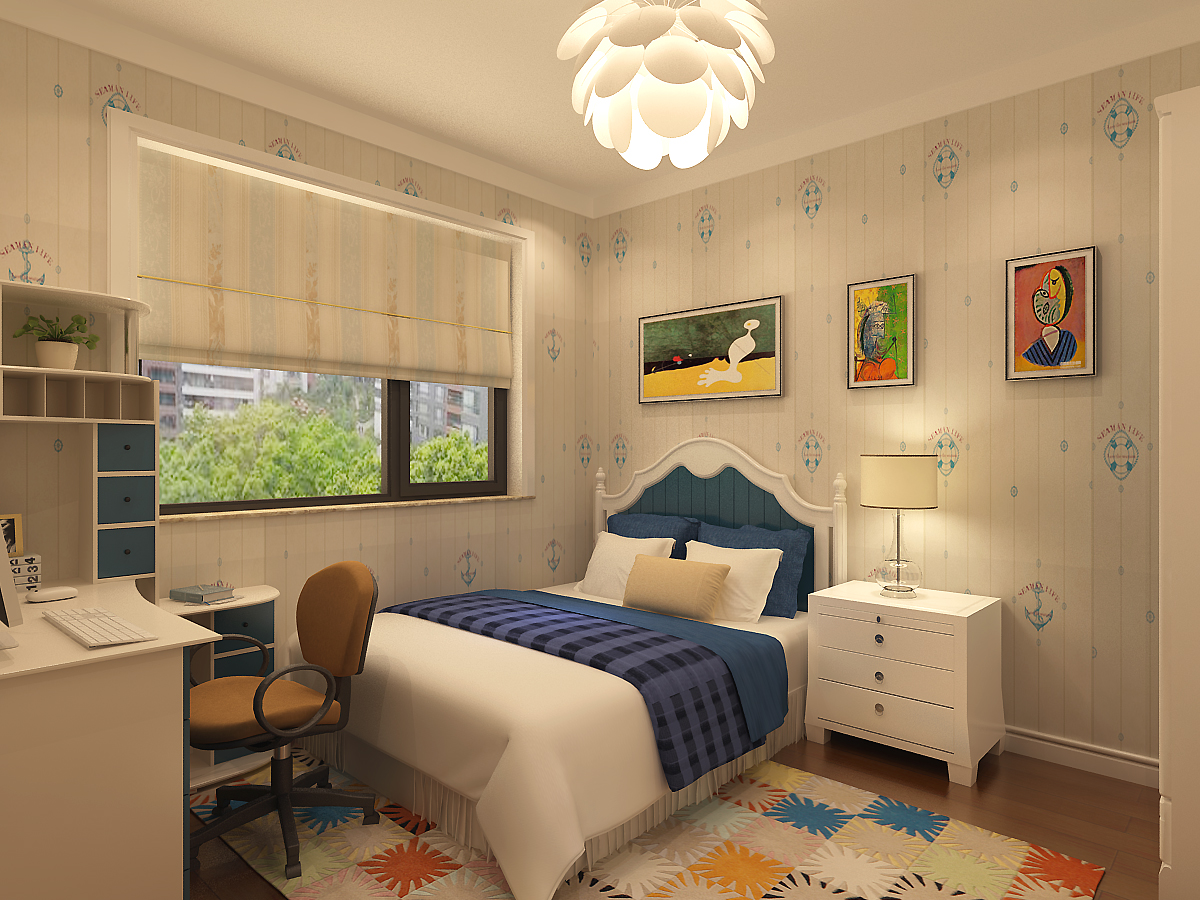 卧室 卧室图片来自石家庄大业美家装饰在130平恒大警苑-现代简约风格的分享