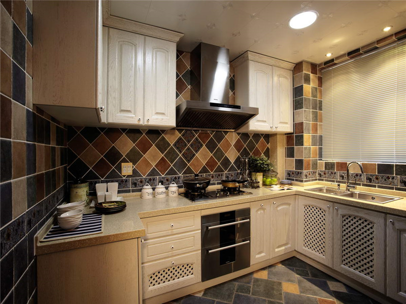 地中海 三居 白领 80后 小资 大户型 厨房图片来自高度国际姚吉智在140平米清新唯美地中海三居室的分享
