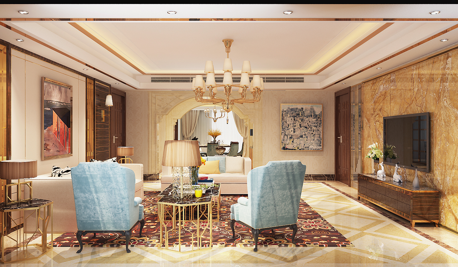客厅 客厅图片来自石家庄大业美家装饰在208平天山九峯-豪华欧式风格的分享