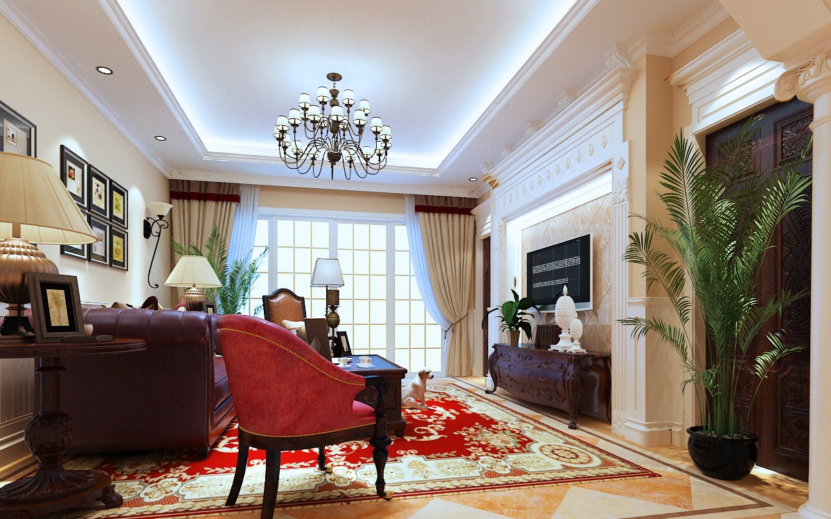 混搭 托斯卡纳 别墅 客厅图片来自重庆高度国际装饰工程有限公司在托斯卡纳艳阳的分享