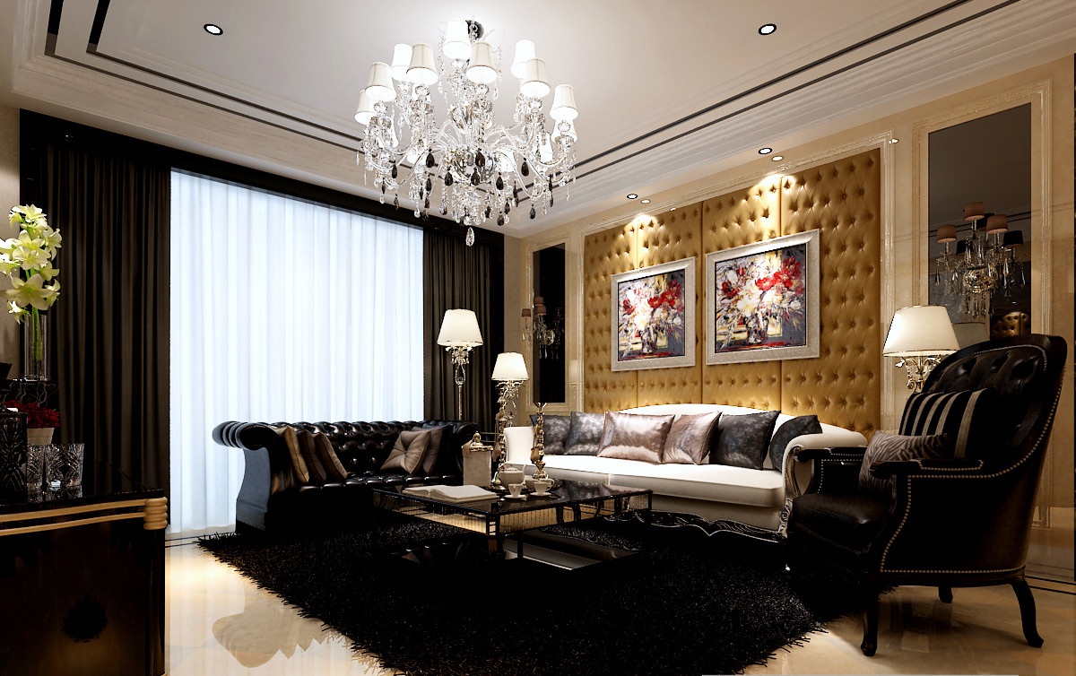简约 混搭 现代 高度国际 客厅图片来自重庆高度国际装饰工程有限公司在黑色华尔兹的分享