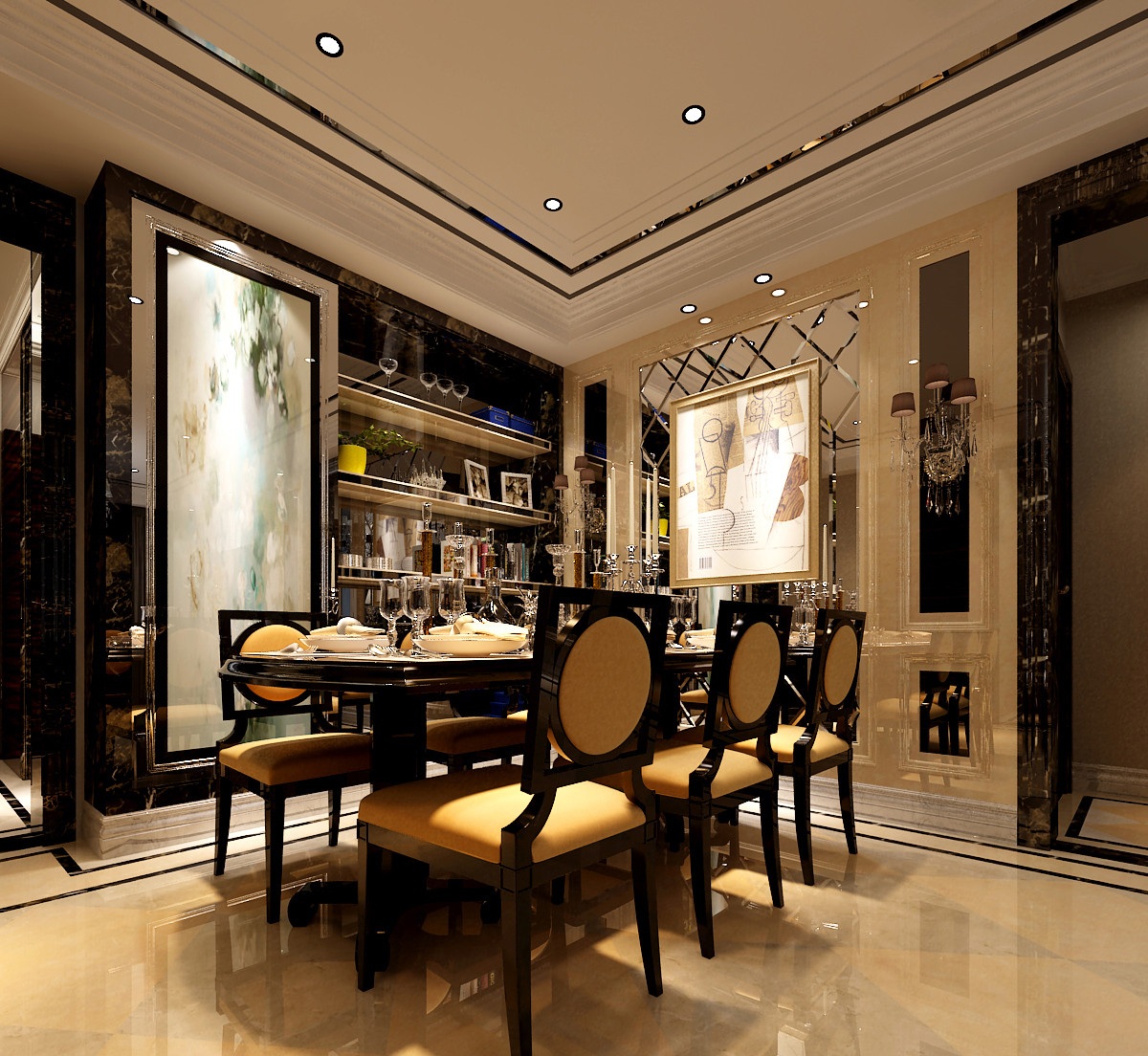 简约 混搭 现代 高度国际 餐厅图片来自重庆高度国际装饰工程有限公司在黑色华尔兹的分享