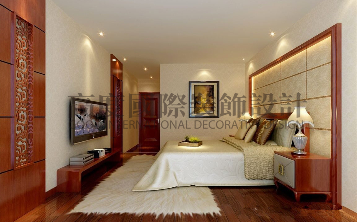 三居 白领 收纳 80后 小资 卧室图片来自天津高度国际小静在【免费量房】融创中心—中式风格的分享