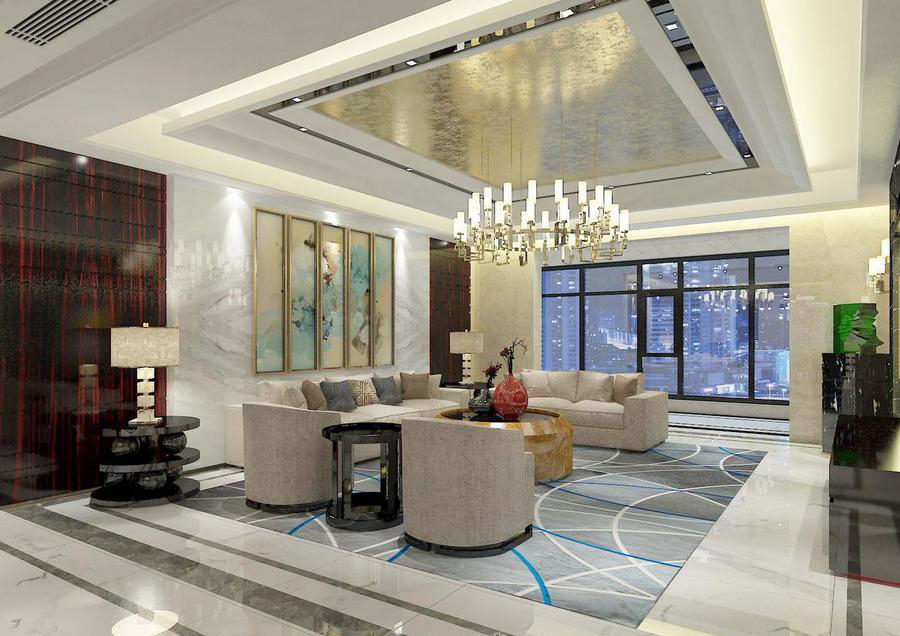 客厅 客厅图片来自石家庄大业美家装饰在石家庄大业美家300平欧式风格的分享