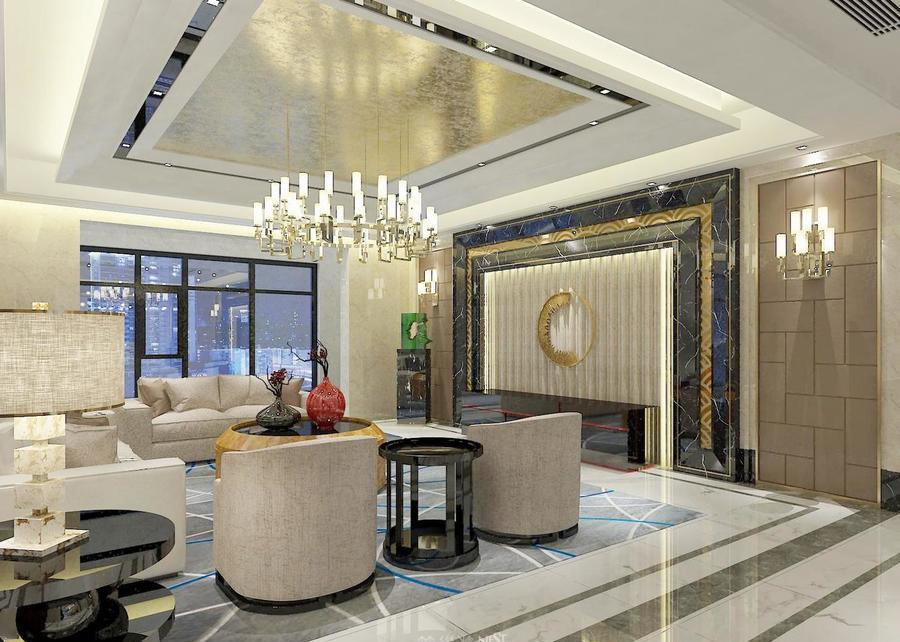 客厅 客厅图片来自石家庄大业美家装饰在石家庄大业美家300平欧式风格的分享