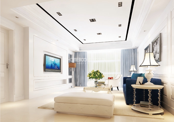 三居 欧式 医大家属楼 客厅图片来自百家设计小刘在医科大家属楼160平简欧风格的分享