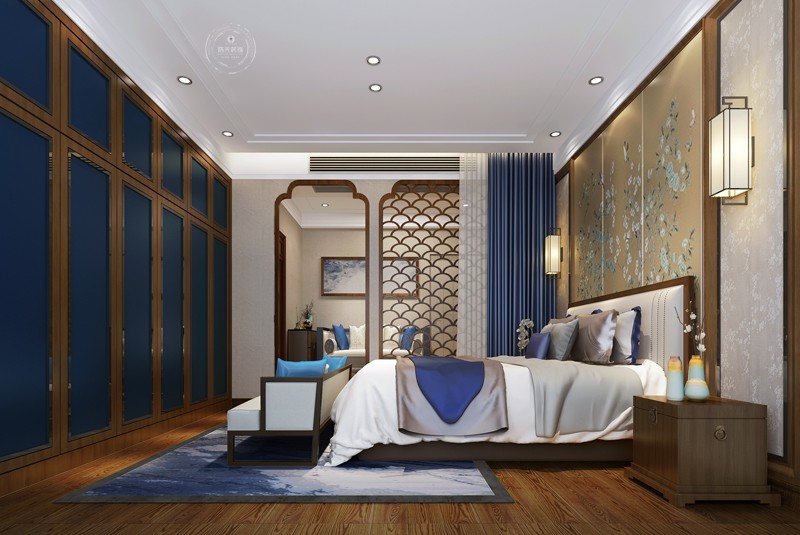 卧室图片来自深圳浩天装饰在浩天装饰中熙君南山-现代中式的分享