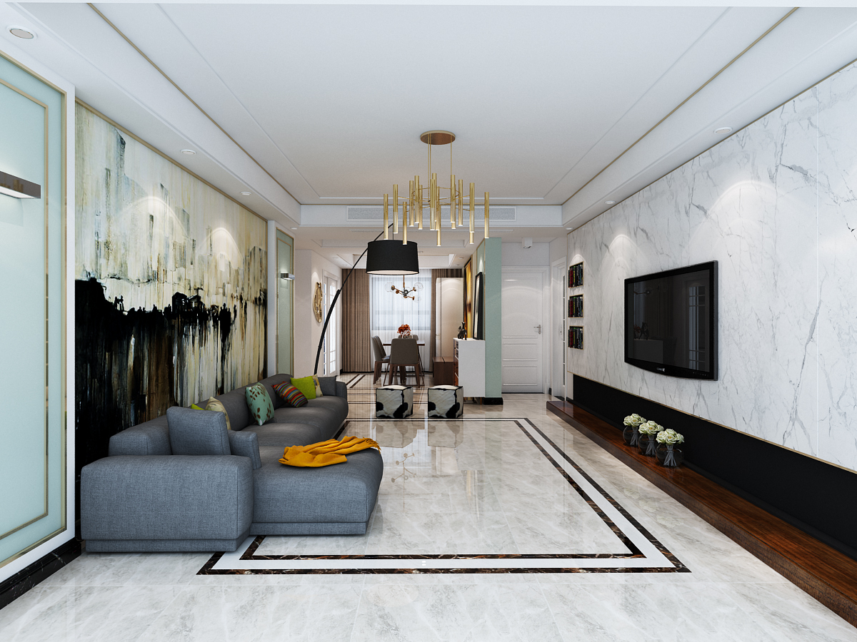 客厅图片来自石家庄大业美家装饰在140平荣鼎天下—简欧风格的分享