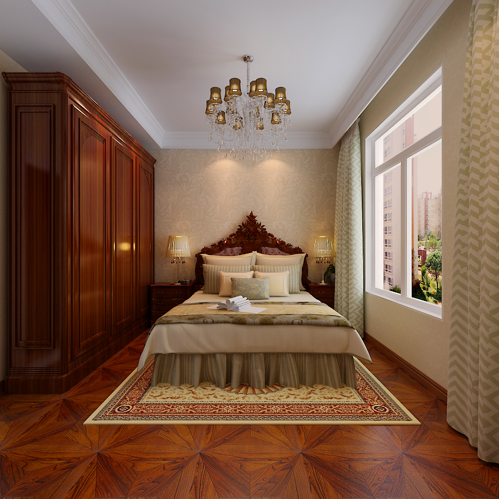 欧式 卧室图片来自唐山高度国际装饰在原河名墅的分享