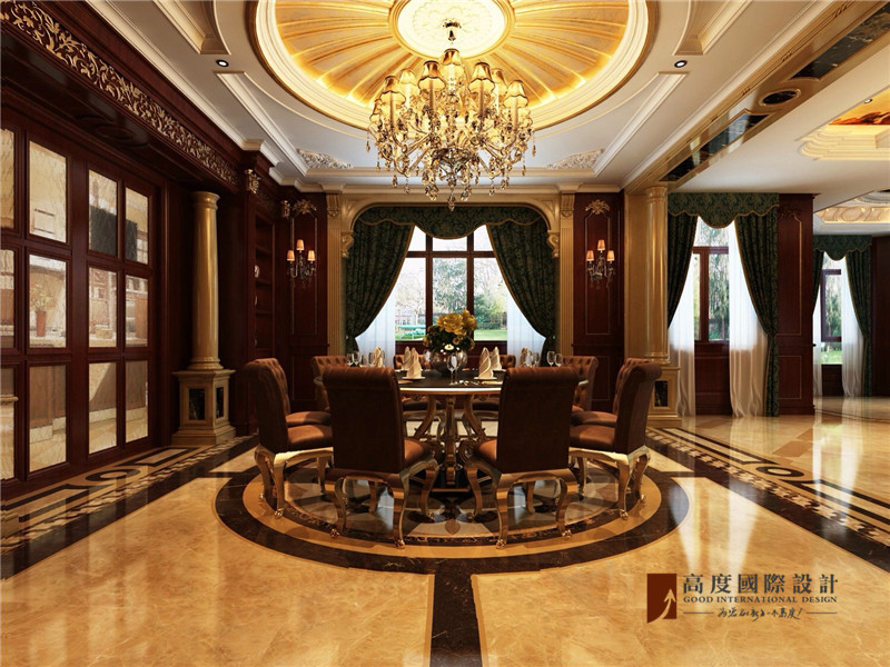 美式 别墅 小资 大户型 80后 高帅富 餐厅图片来自高度国际姚吉智在温哥华森林420㎡美式忠于品位的分享