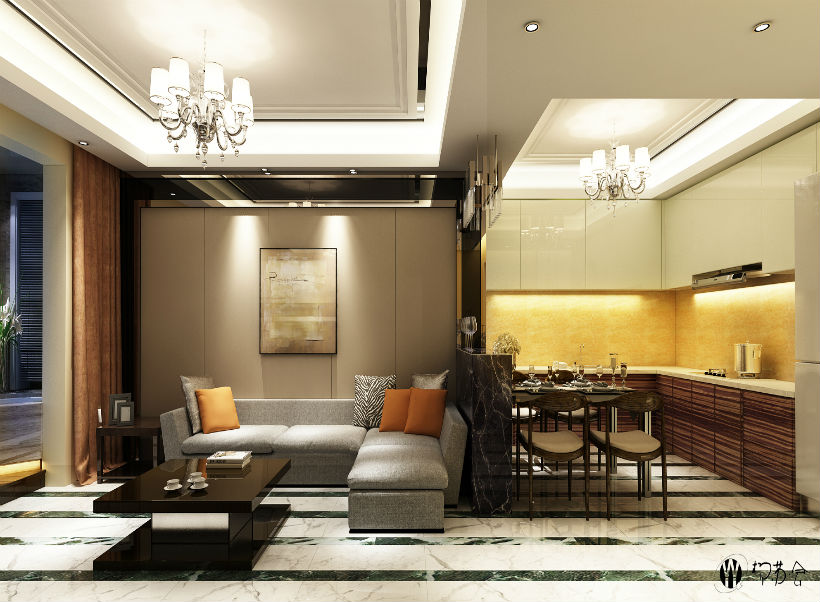 客厅图片来自石家庄大业美家装饰在众美绿都90平—后现代风格的分享