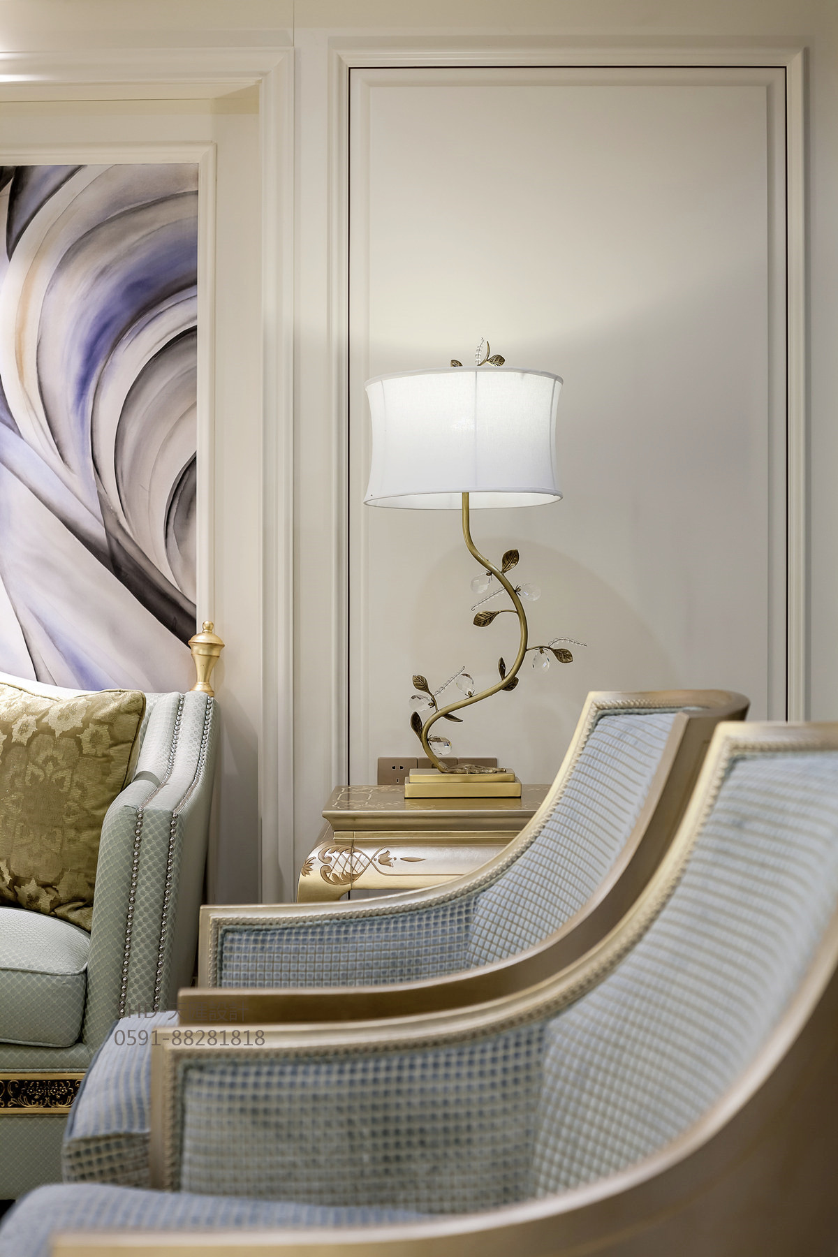 美式、法式 现代美式 简约美式 天汇设计 游小华 客厅图片来自游小华在法式轻奢《White Rose》的分享