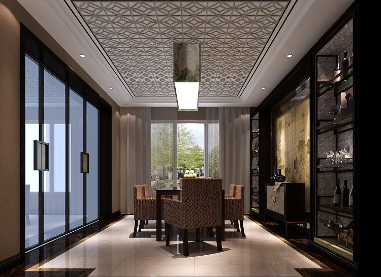 中式 高度国际 别墅装修 预约有礼 餐厅 客厅图片来自重庆高度国际装饰工程有限公司在龙湖香樟林别墅270平新中式公寓的分享