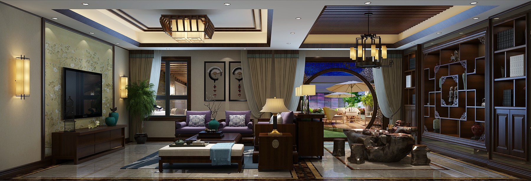 中式 客厅图片来自唐山高度国际装饰在别墅的分享