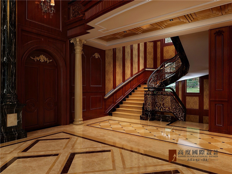 美式 别墅 小资 大户型 80后 高帅富 楼梯图片来自高度国际姚吉智在温哥华森林420㎡美式忠于品位的分享