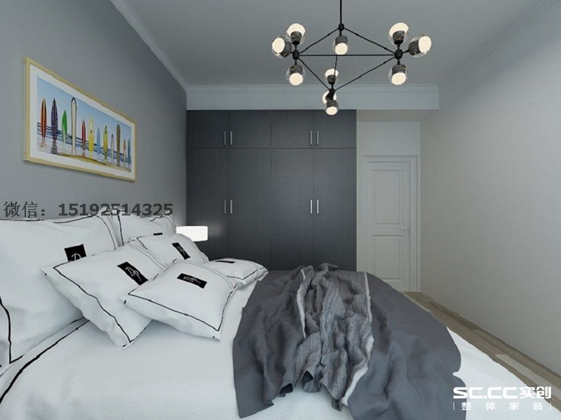 三居 简约 金地悦峰 实创 卧室图片来自快乐彩在金地悦峰现代简约三居室128平的分享
