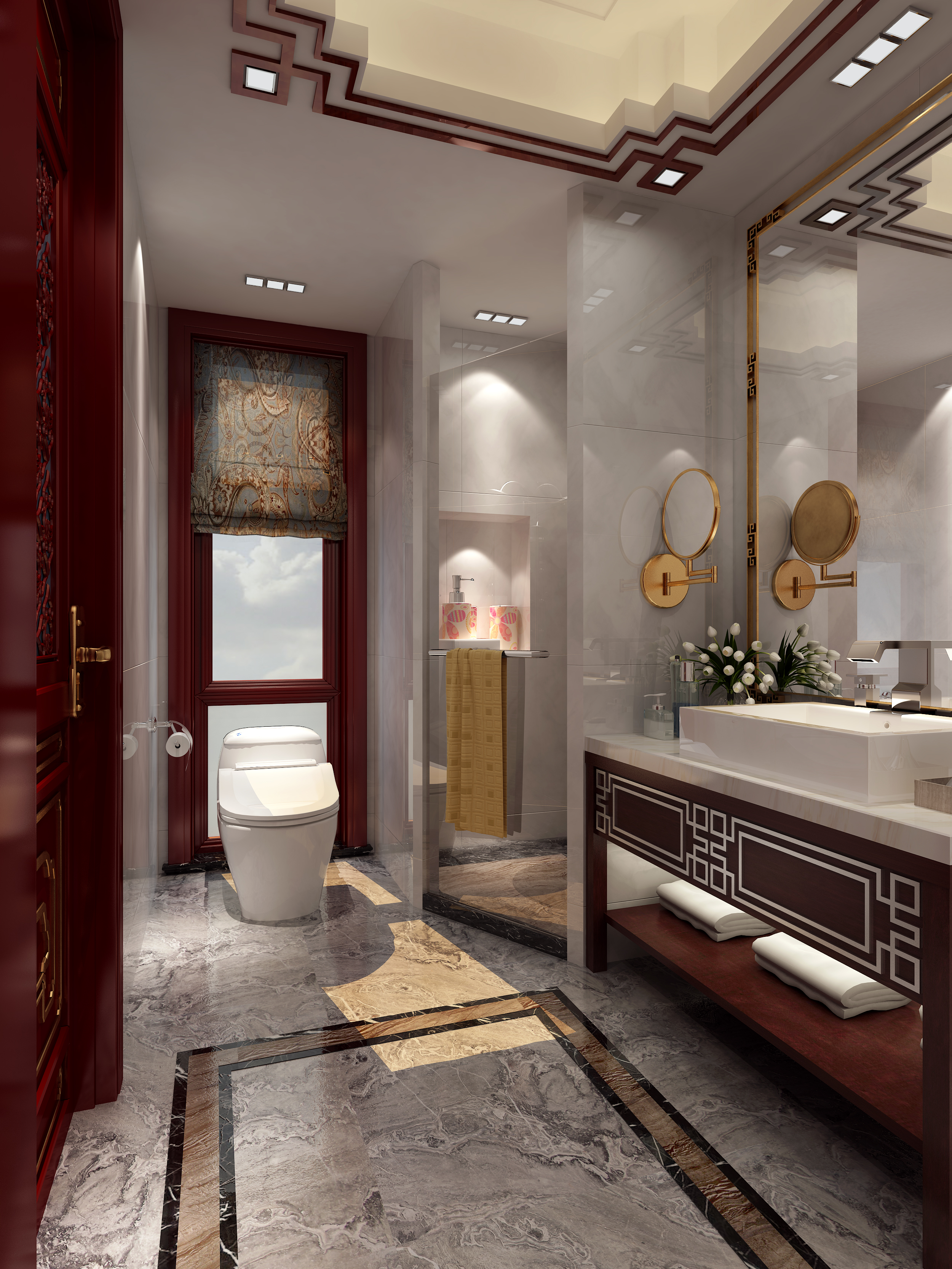 法式 卫生间图片来自唐山高度国际装饰在新世界丽樽的分享
