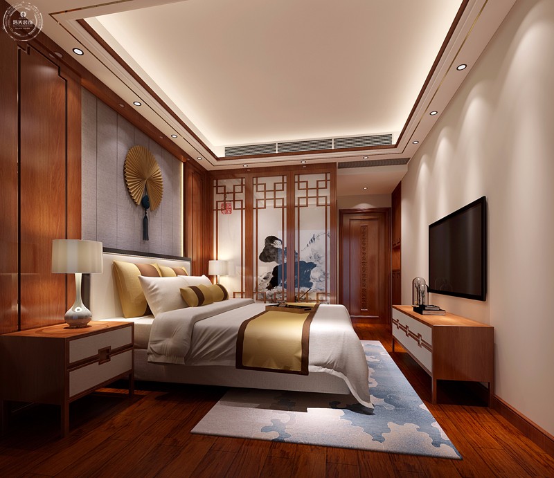 别墅 卧室图片来自深圳浩天装饰在浩天装饰博林天瑞-现代中式的分享
