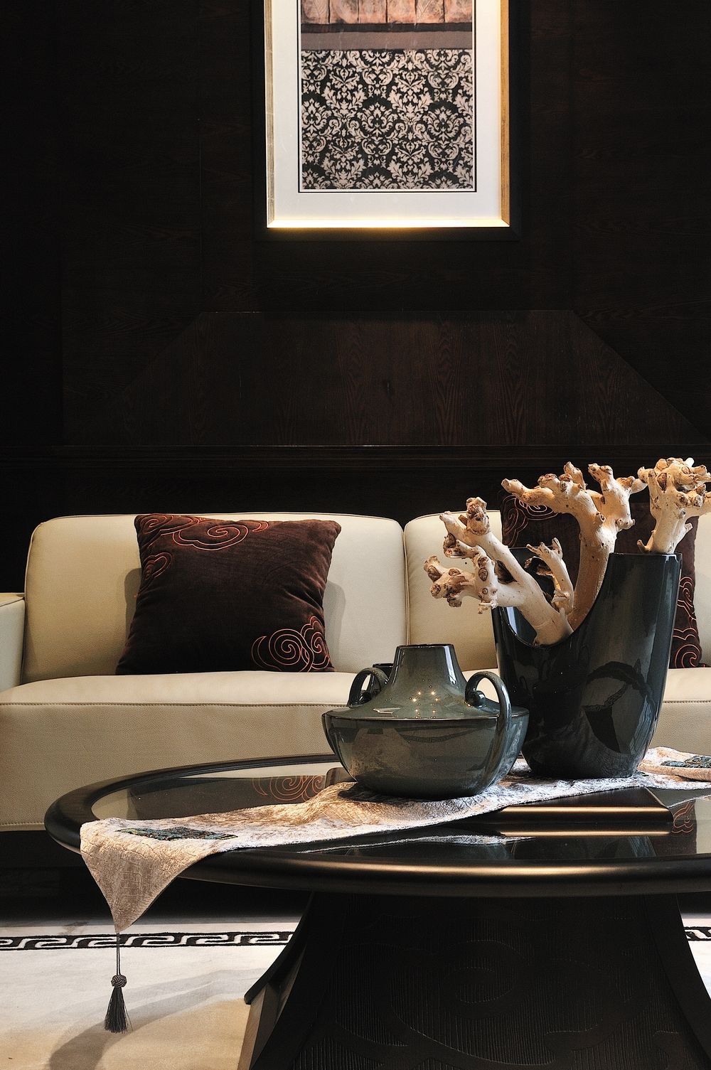 客厅图片来自石家庄大业美家装饰在元氏天山水榭花都—印象中国风的分享