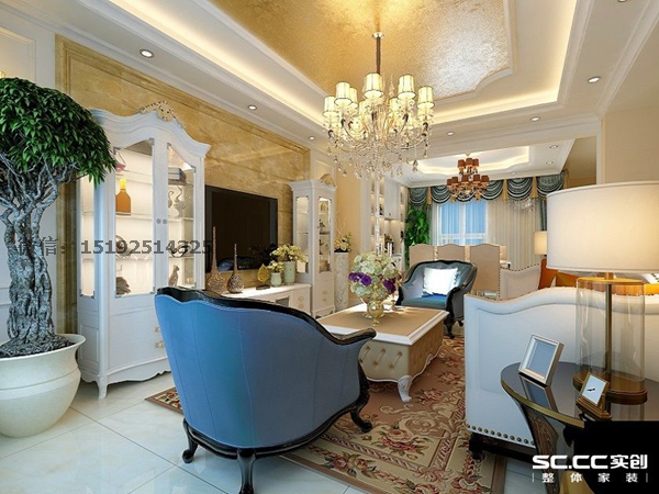 别墅 欧式 玫瑰庭院 客厅图片来自快乐彩在青岛中海玫瑰庭院235平别墅设计的分享