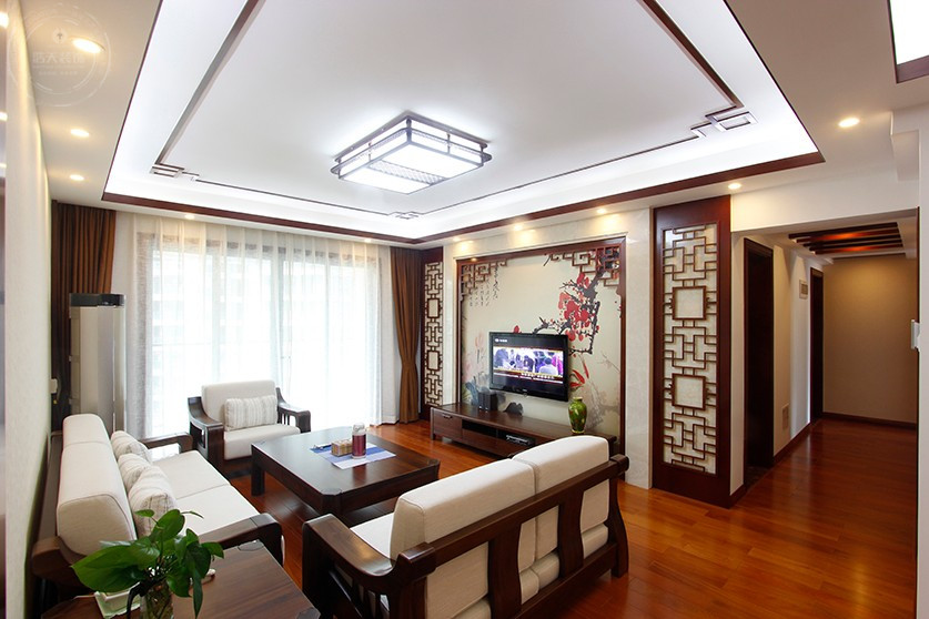 三居 客厅图片来自深圳浩天装饰在浩天装饰传麟山-现代中式的分享