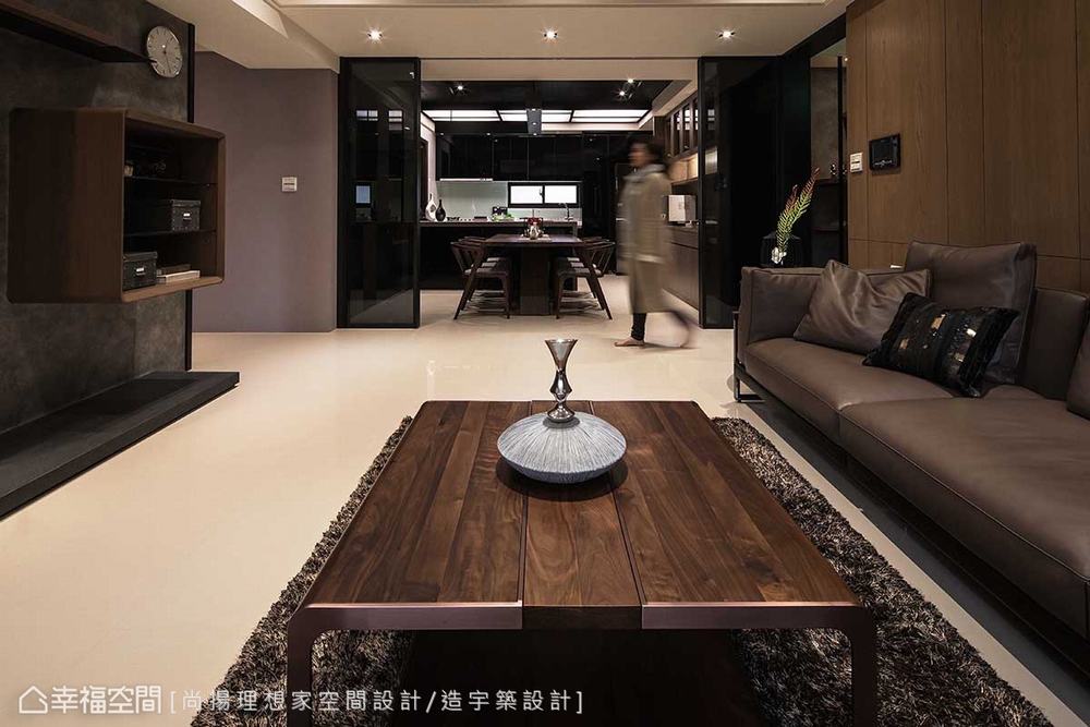 三居 现代 客厅图片来自幸福空间在层迭馨暖 渲染165平沉稳静谧宅的分享